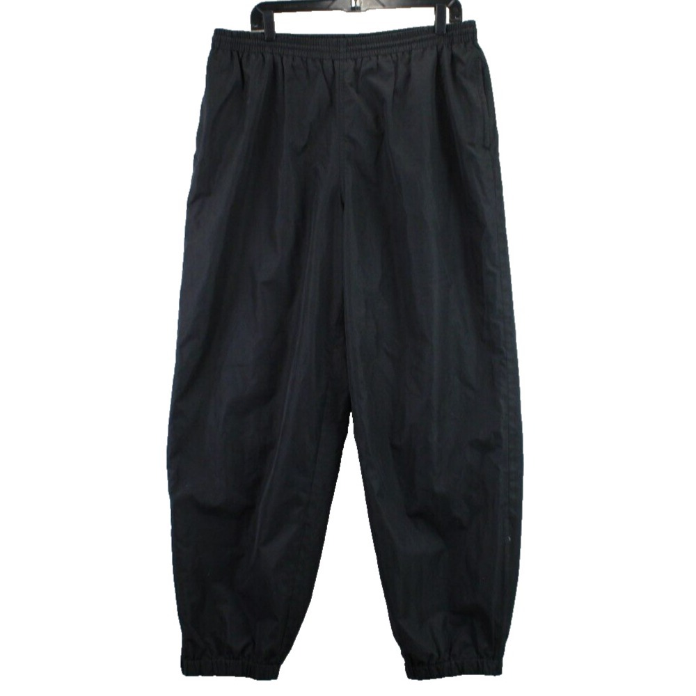 Tek Gear Men's Black Athletic‎ Track Pants L Elastic Waist Lined